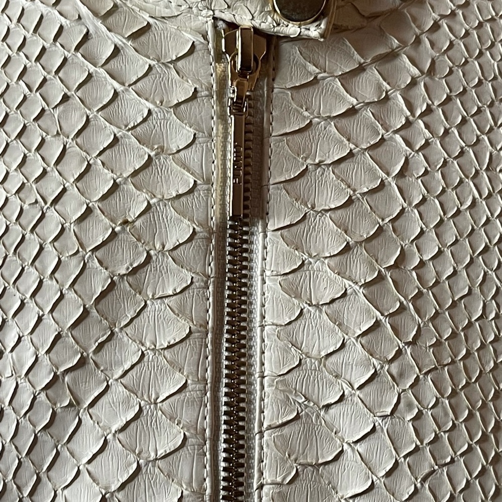 Pinto 100 % Python Cream Jacket Size Small - image 8